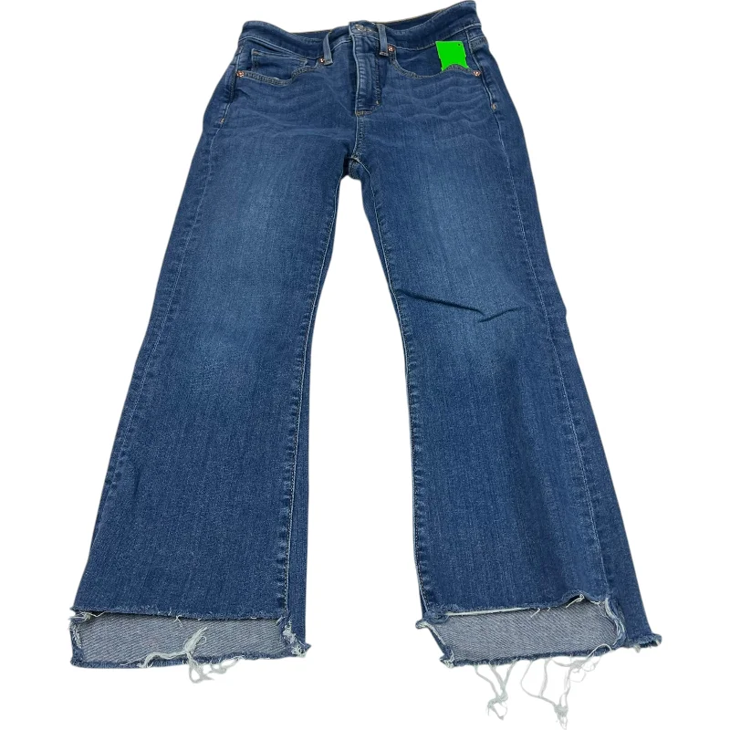Jeans Cropped By Loft In Blue Denim, Size: 0 Monochromatic All - in - one