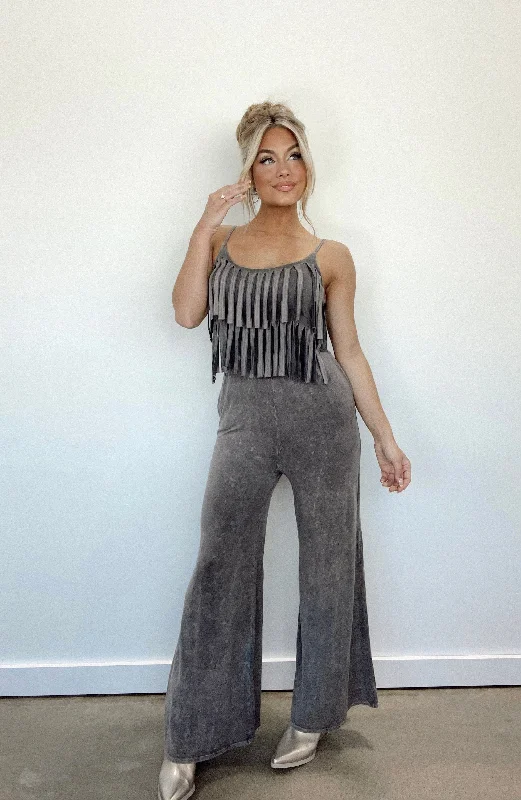 Fringe Frenzy Jumpsuit Cozy Women's Winter