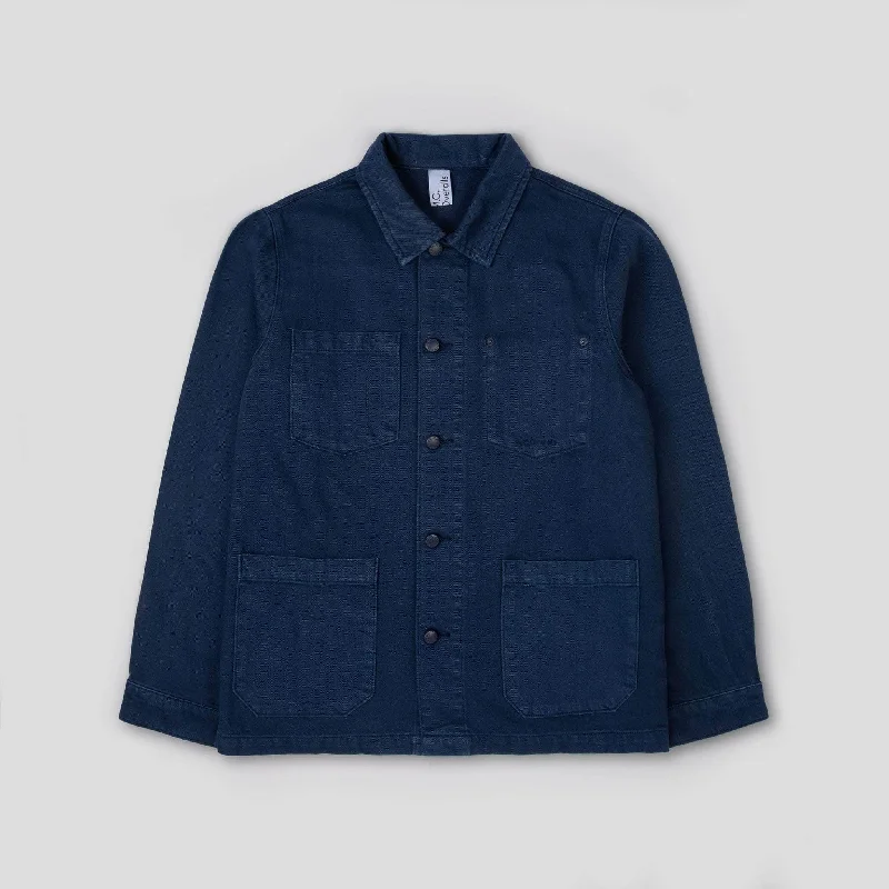 Denim Chore Jacket Navy British Gentlewoman Style