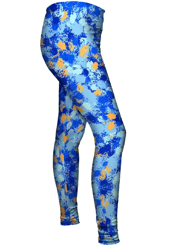 Paint Splatter Madness Blue British Gentlewoman Style