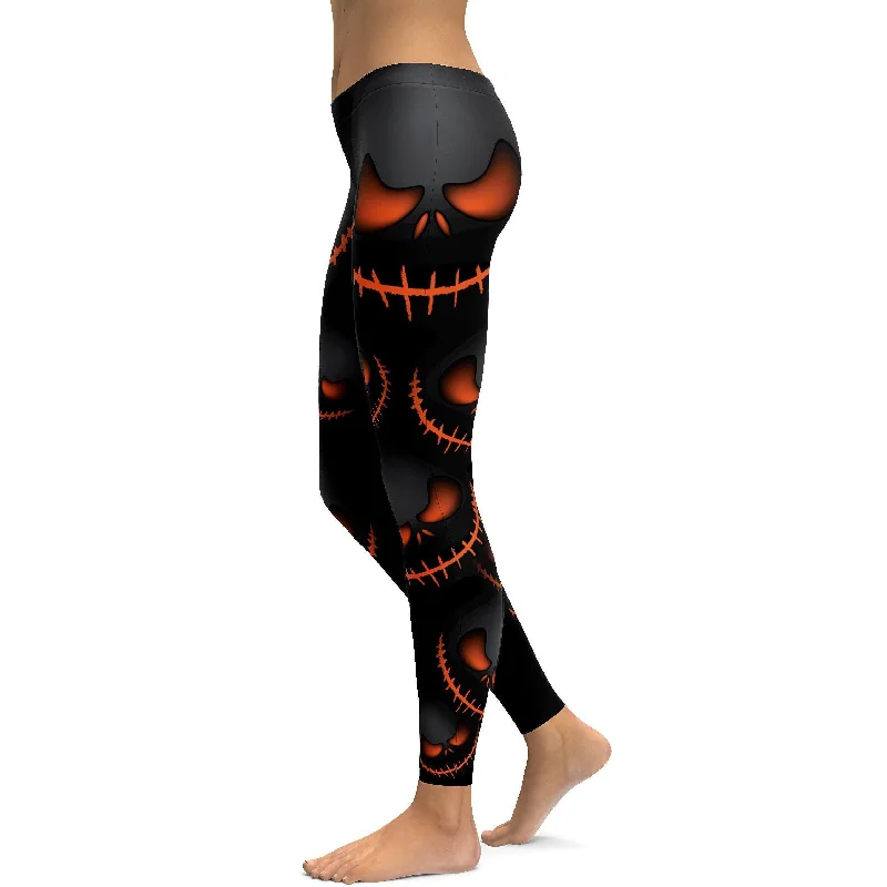 Halloween Evil Pumpkin Grin Leggings purpose