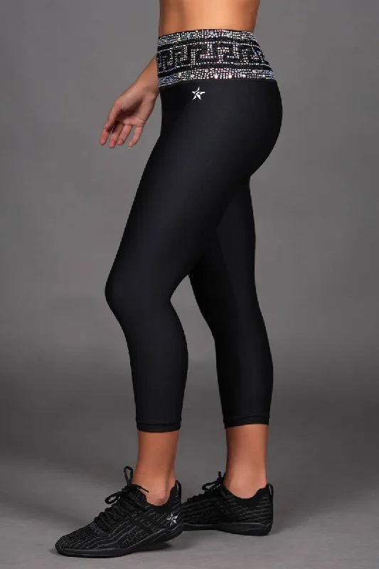 Crystal Couture High Rise Capri in Athens - Special Order Polished Women's Silk