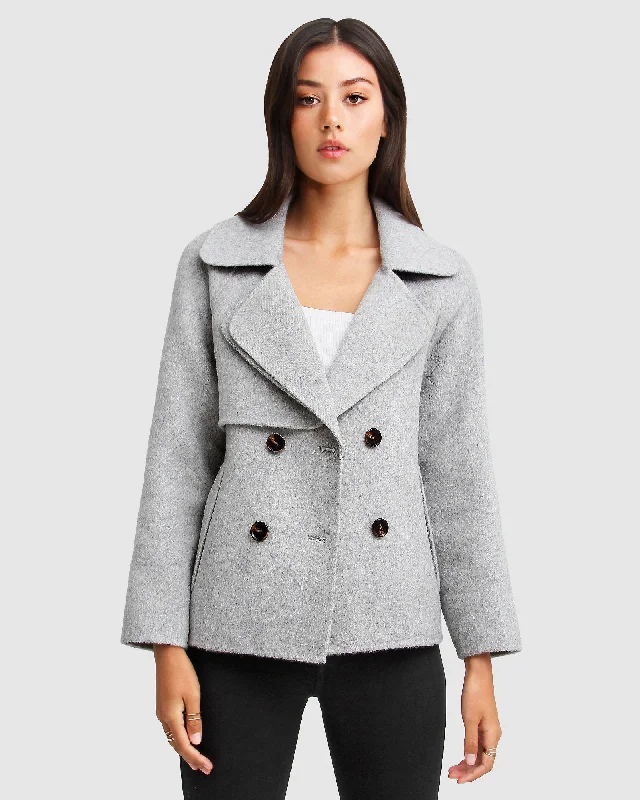 I'm Yours Wool Blend Peacoat - Grey Athletic Women's High - 