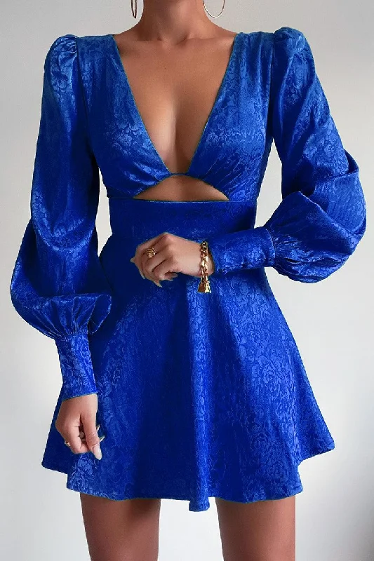 Rosalie Mini Dress - Royal Blue Traditional Women's Wool