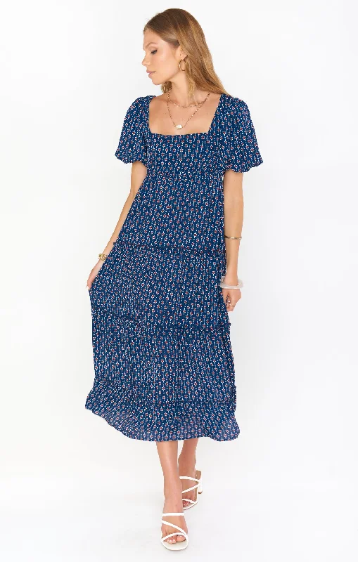 Linds Midi Dress ~ Red White and Mu Dynamic Women's Moto