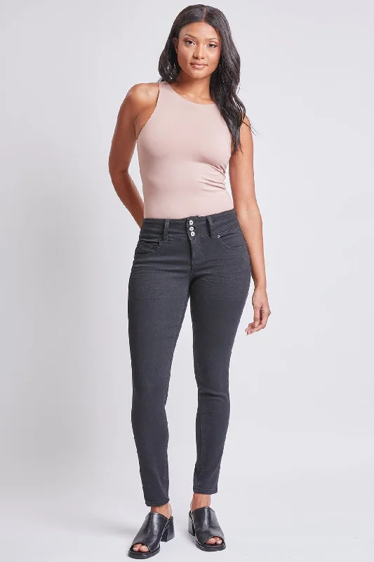 Women's WannaBettaButt 3 Button Skinny Ankle Jeans Feminine Women's Style 