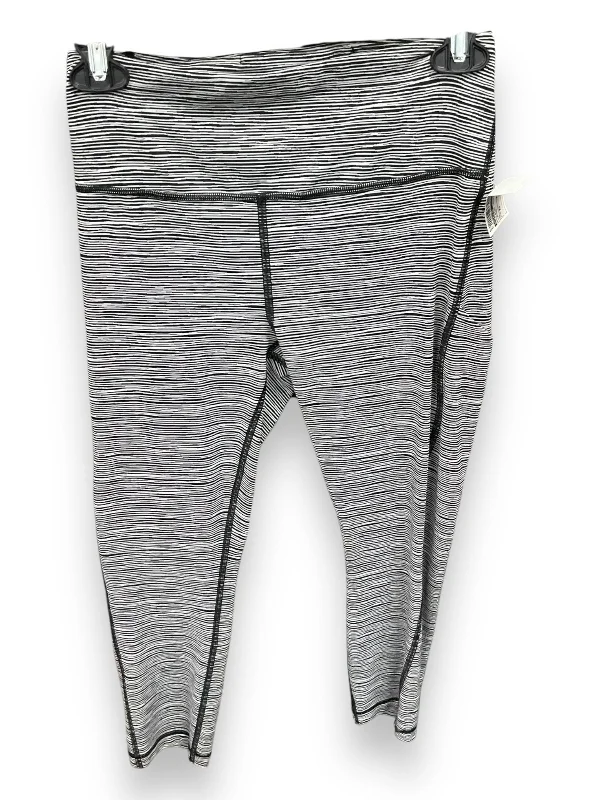 Athletic Leggings By Athleta In Striped, Size: Xs Feminine Women's Style 