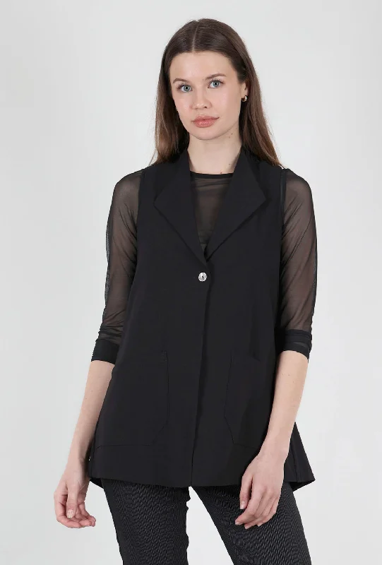 Corbin Vest, Black Sustainable Organic