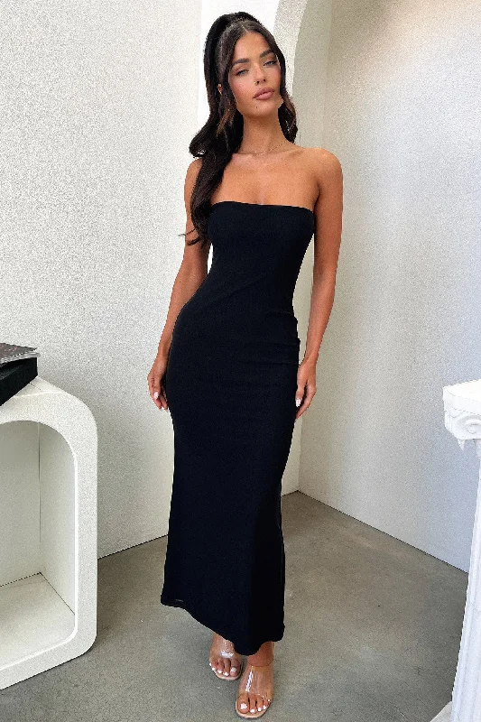 Carina Maxi Dress - Black Modern Women's 