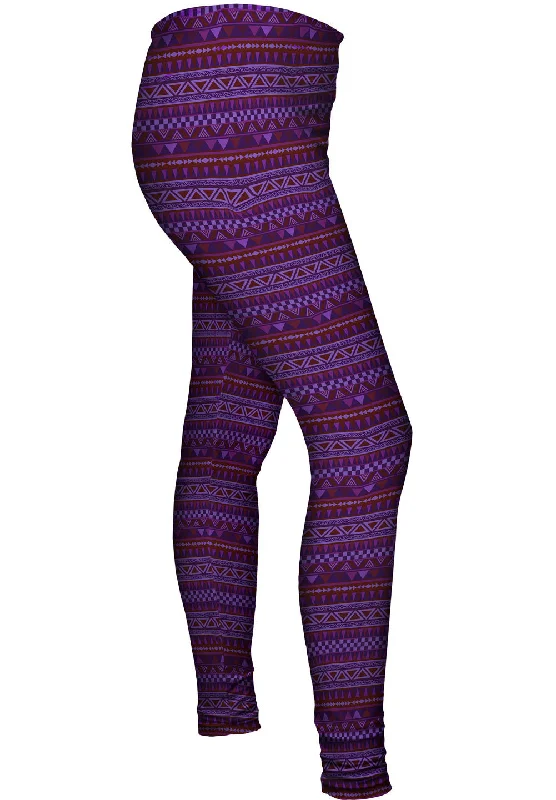 Tribal Purple Aztec Warrior Casual Women's Japanese 