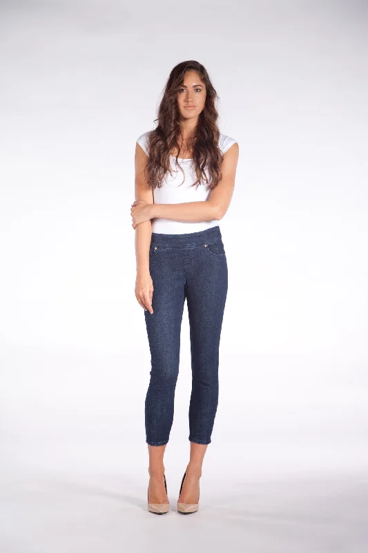1494 (High Waisted Pull On Ankle Jeans) Polished Women's Silk