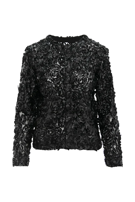 3D Black Tulle Jacket Adventure