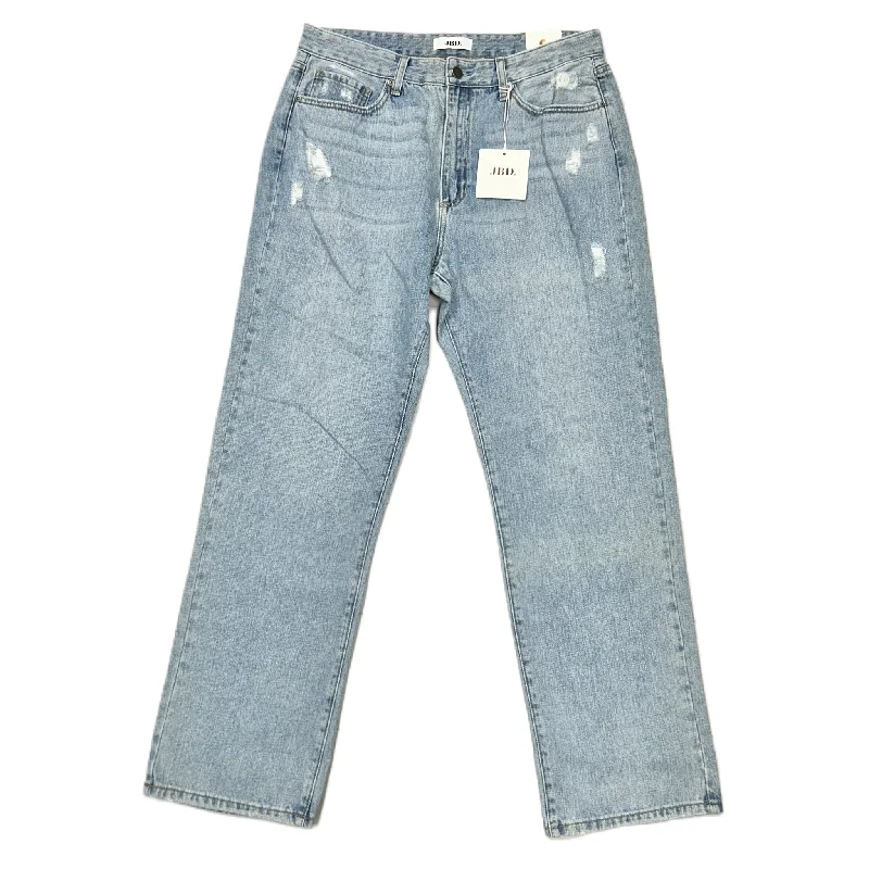 Jeans Boyfriend By Just Black In Blue Denim, Size: 12 Sleek Women's Metallic