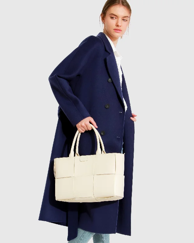 Boss Girl Double-Breasted Lined Wool Coat - Midnight Blue Athletic Women's 