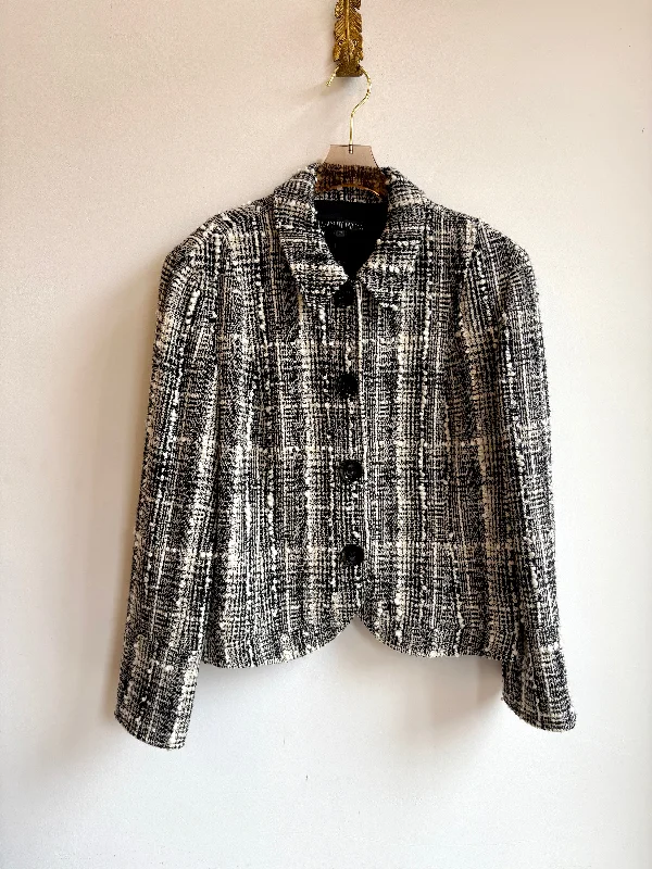 Lafayette 148 | Tweed Pattern Evening Jacket (Vintage) Bold Women's Animal Print