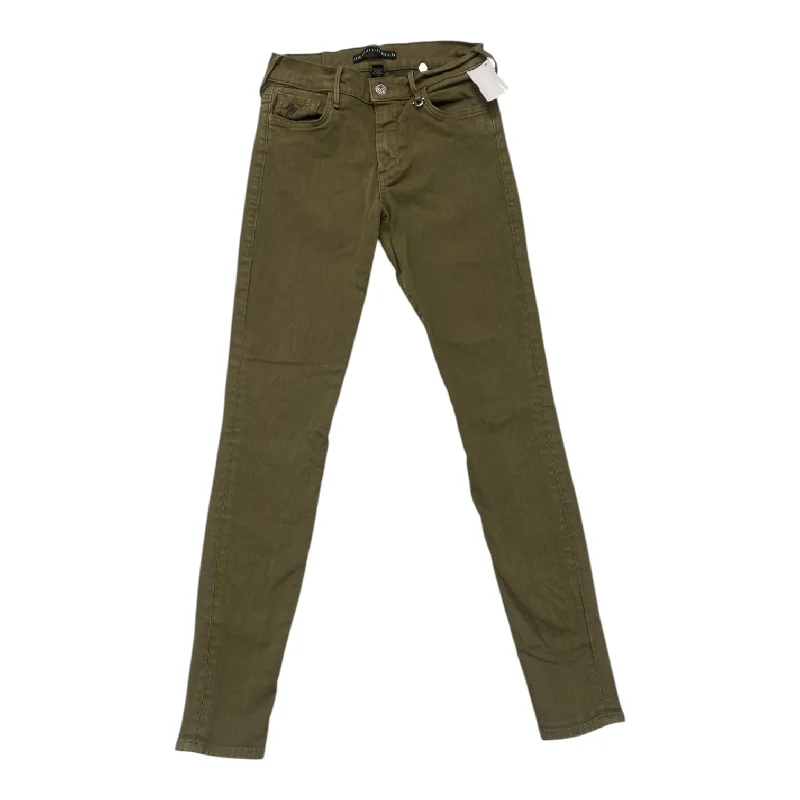 Jeans Skinny By True Religion In Green, Size: 0 Preppy Women's College