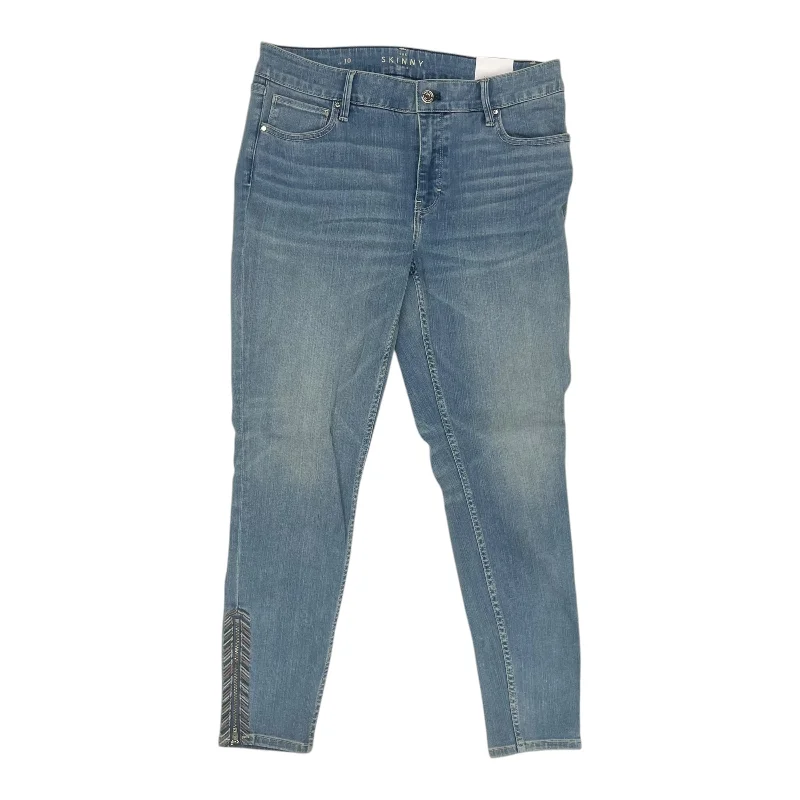 Jeans Skinny By White House Black Market In Blue Denim, Size:10 Geometric