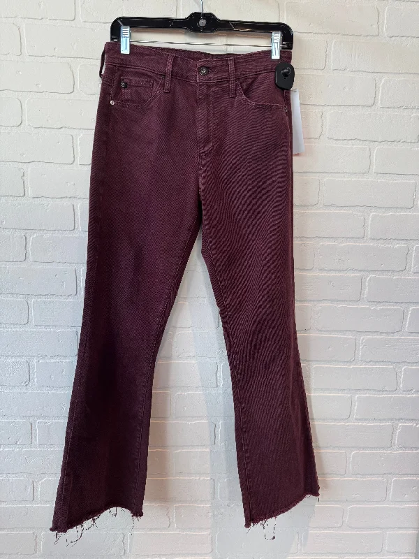 Jeans Cropped By Ag Jeans In Maroon, Size: 2 Trendy Women's 