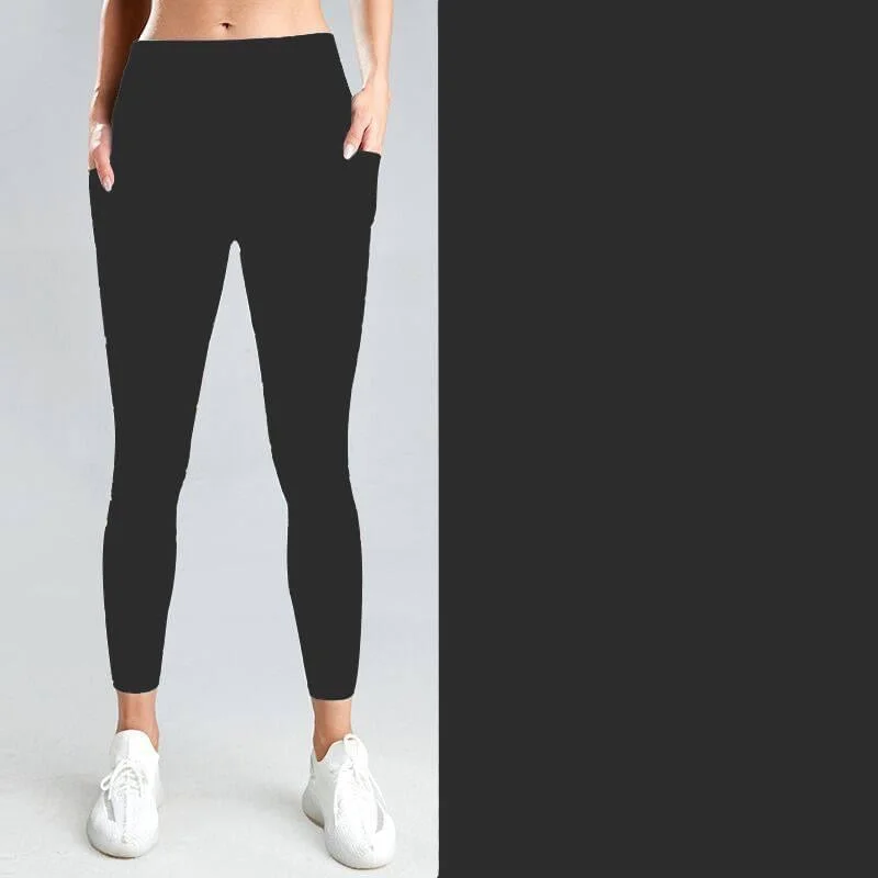 Solid Pocket Leggings Cozy Women's Sherpa - lined