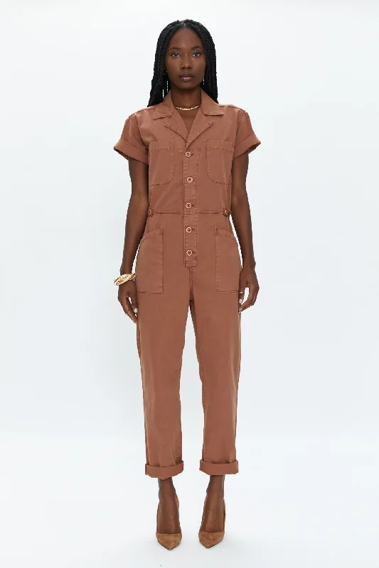 Grover Short Sleeve Field Suit - Cinnamon Bold Women's Animal Print