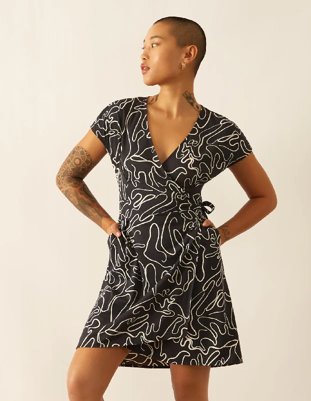 Super Cool Wrap Dress Earthy Women's 