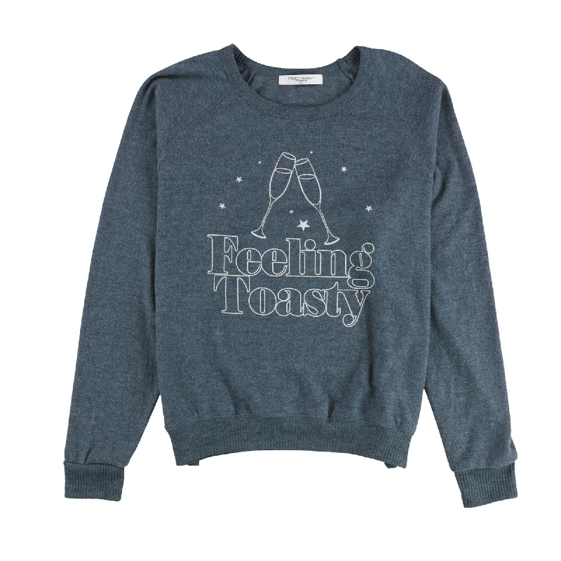 Project Social T Womens Feeling Toasty Sweatshirt Artistic Women's Hand - painted