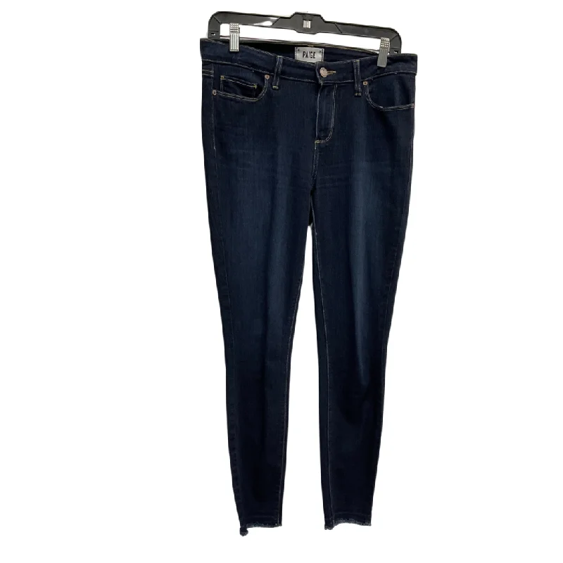Jeans Skinny By Paige In Blue, Size: 8 Feminine Women's Style 