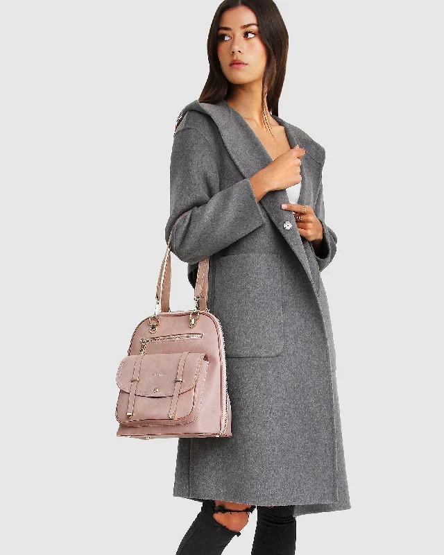 Walk This Way Wool Blend Oversized Coat  - Dark Grey Traditional Women's Wool
