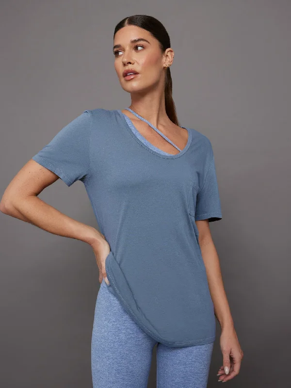 Short Sleeve Pocket Tee - Quiet Harbor Feminine Women's Style 