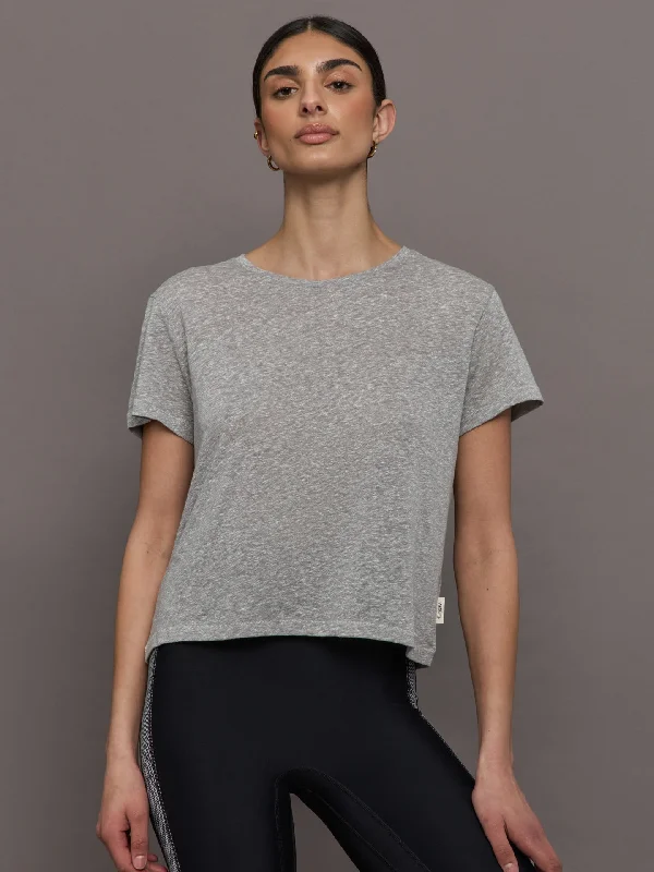 Bowery Boxy Tri-Blend Tee - Heather Grey Sleek Women's 