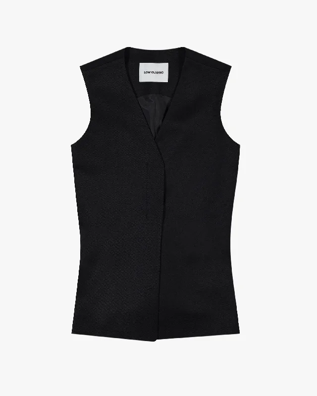 Waist Point Wool Vest Cozy Women's Sherpa - lined