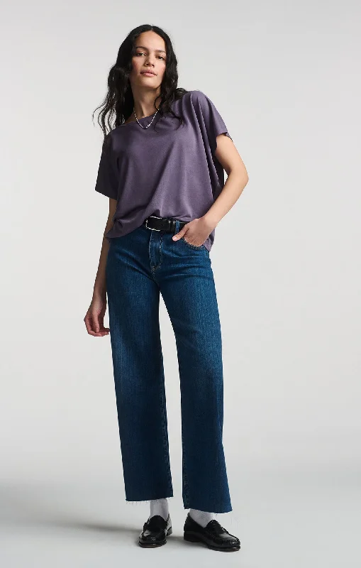 LUXE TOUCH TENCEL™ BOAT NECK T-SHIRT IN CADET Refined Women's Velvet