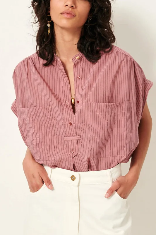 Camille Striped Cotton Shirt Refined Women's Hand - crafted