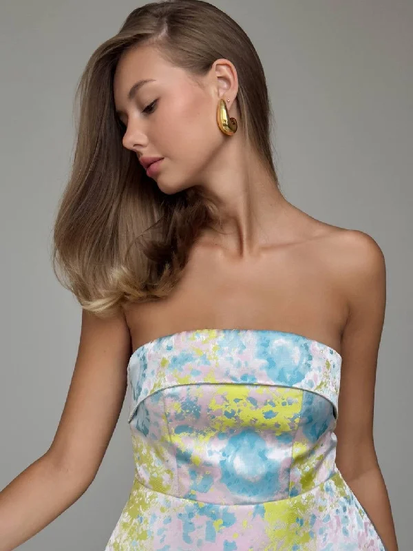 Multicolor Strapless Top Refined Women's Classic 