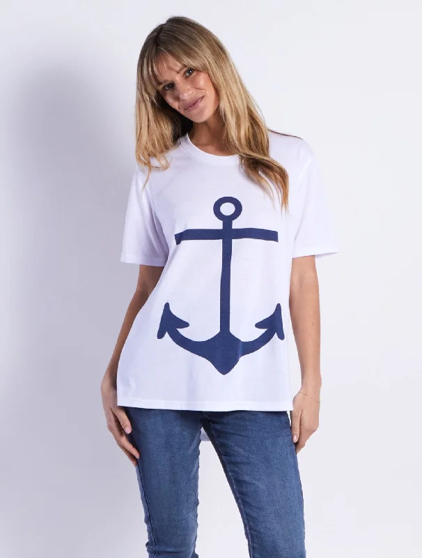 Nautica Tee - White Unique Women's Upcycled