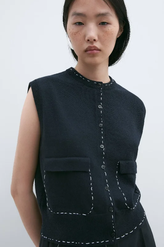 Merino Wool Stitched Waistcoat performance