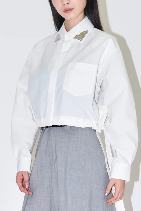 Metal Collar Shirt Earthy Women's Hemp - based