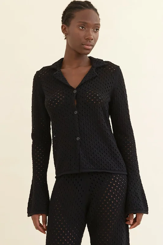 Bernadette Cotton Knit Shirt Confident Women's High - fashion