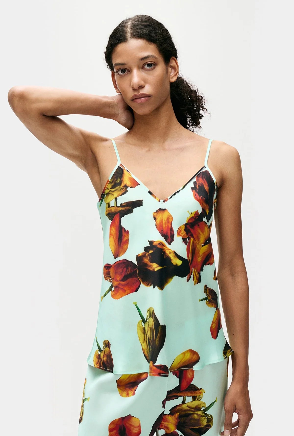 BIAS CUT CAMI TULIPA DEW Cozy Women's Sherpa - lined
