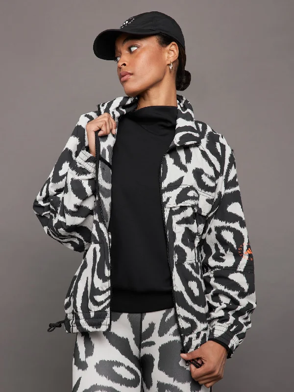 adidas by Stella McCartney Woven TrackTop Printed - Chalk Pearl/Black Business