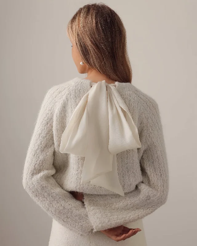 Soft Elegance Bow-Detail Sweater Elegant Women's Formal 
