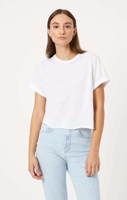 CROPPED T-SHIRT IN WHITE Trendy Women's 