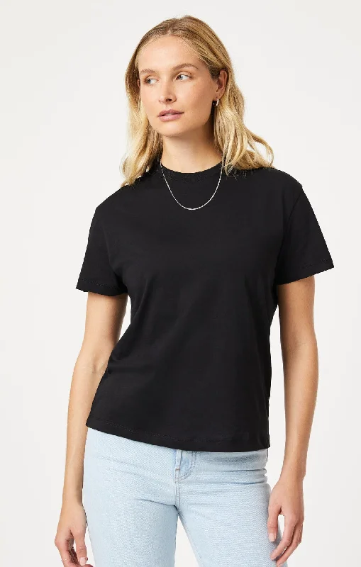 CREW NECK T-SHIRT IN BLACK Hip Women's Urban