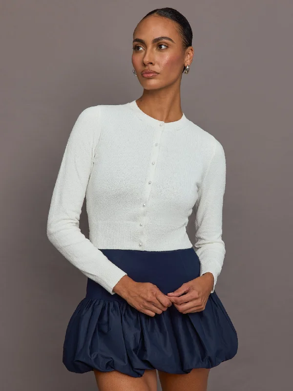 Tennis Cardigan Sweater - White Business