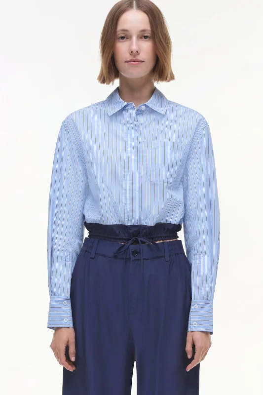 Adryck Striped Cotton Shirt Monochromatic All - in - one