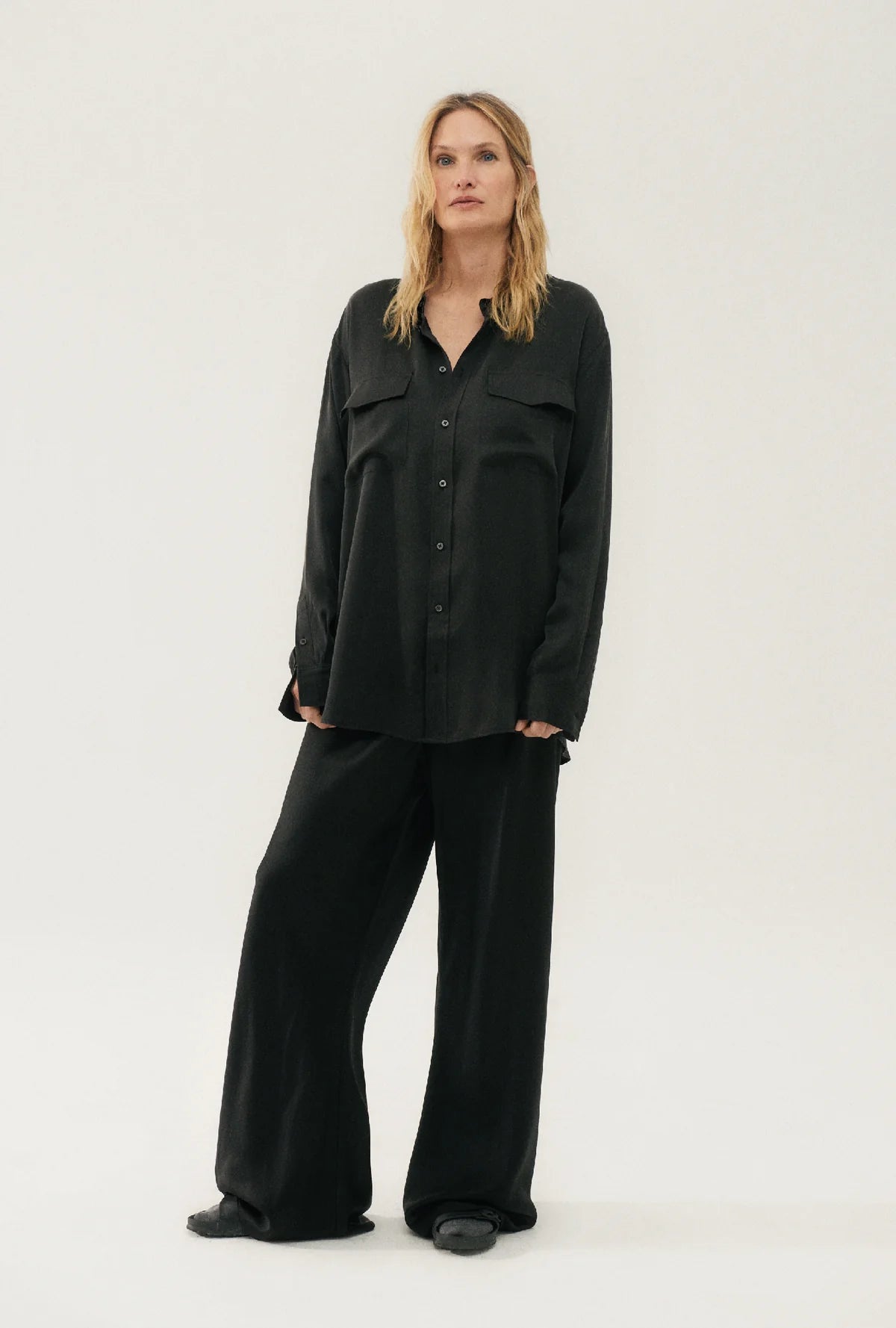 BOYFRIEND SHIRT BLACK Hip Women's Urban