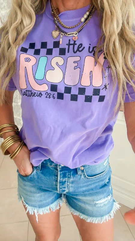He Is Risen Garment Dyed Graphic T-shirt Gym