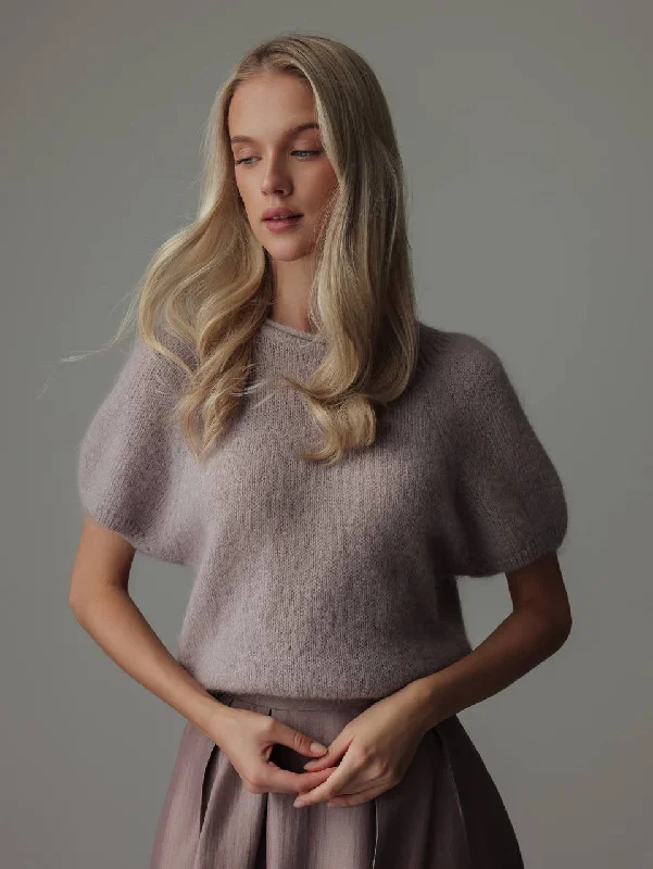 Lilac Short-Sleeve Sweater Adventure