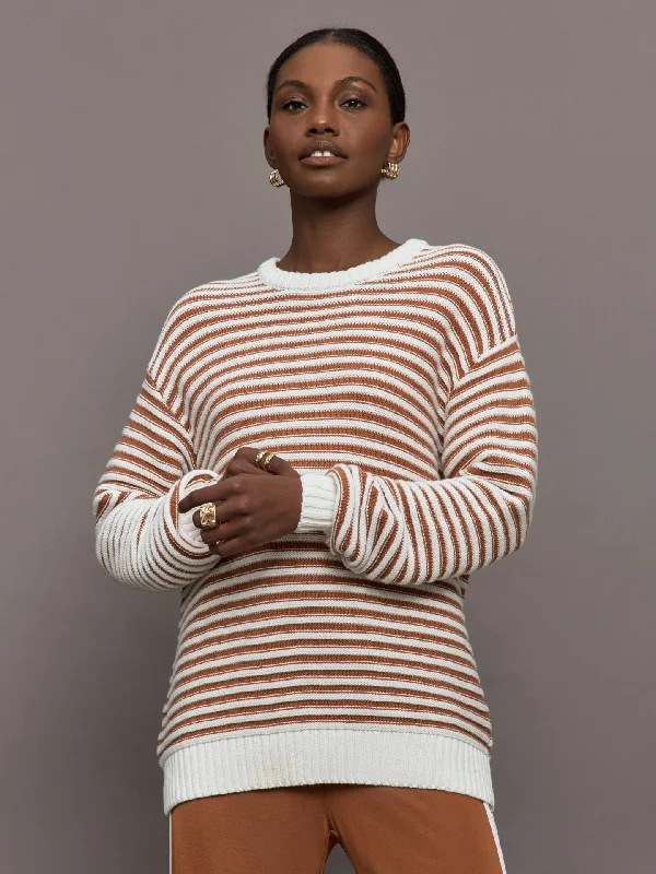 Boo Knit Jumper - Stripe Stylish Women's Neon