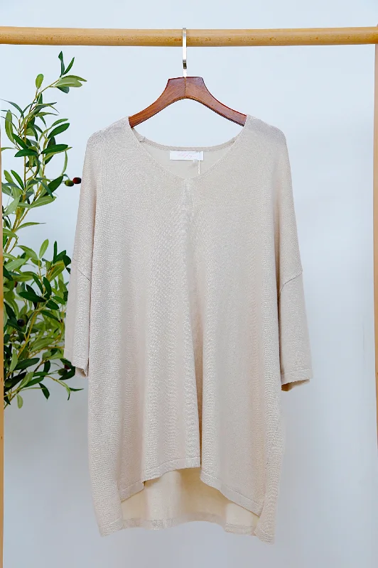 Smith Boxy Knit Top Cream  (Preorder) Sporty Women's Tennis